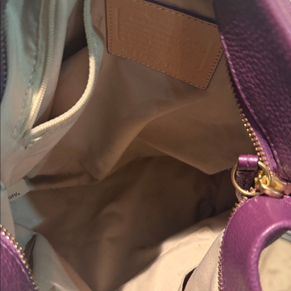 Coach Purple Leather Hobo Bag - Picture 6 of 7